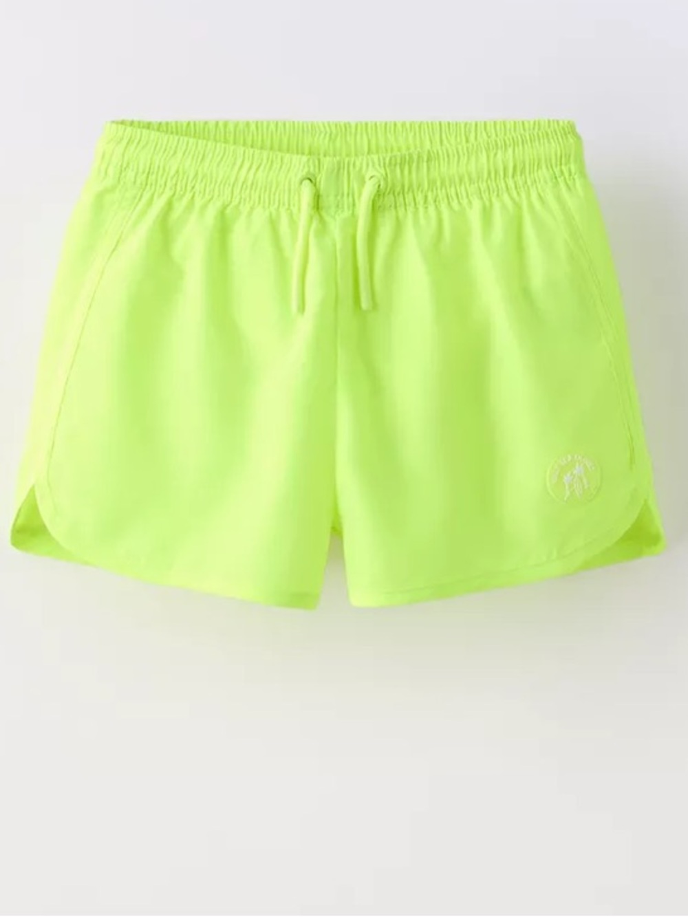 Zara Kids Neon Yellow Quick-Dry Lined Athletic Shorts Size 13-14 Yrs NWT